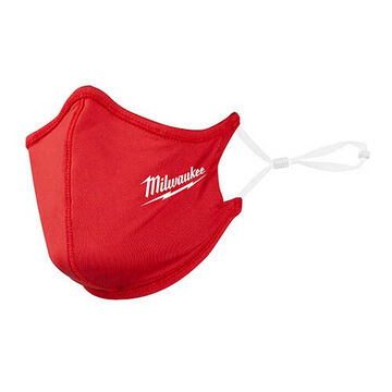 Masque respiratoire à 2 couches, taille unique, nylon/polyester/spandex rouge, 1/paquet