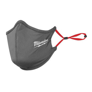 Masque respiratoire à 2 couches, taille unique, nylon/polyester/spandex gris, 3/paquet