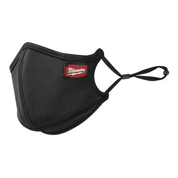 3-Layer Respirator Mask, Small/Medium, Black Nylon/Polyester/Spandex