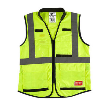 Gilet de sécurité performant à haute visibilité, petit/moyen, jaune, polyester