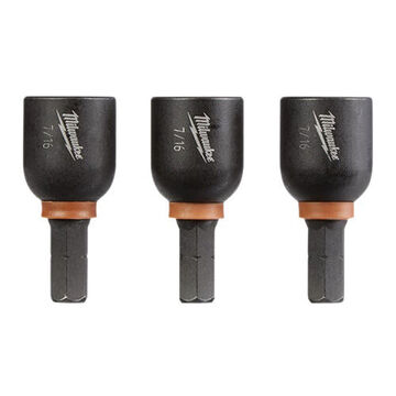Set Insert Nut Driver, 7/16 In Point, 1-1/2 In Lg, 3 Pieces