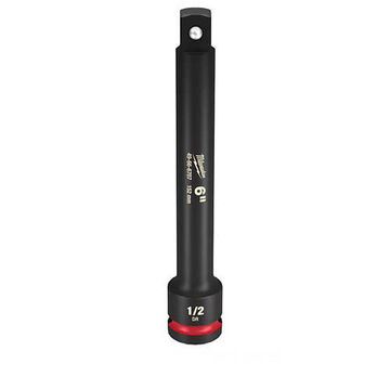 Extension Dual Hole Impact Socket, Black Chromium Molybdenum, 3/8 In Drive, 6 In Lg