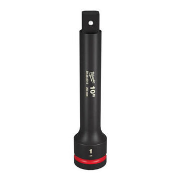 Dual Hole Impact Socket Extension, Black Chromium Molybdenum, 1 in Drive, 10 in lg