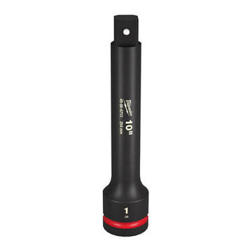 Extension Dual Hole Impact Socket, Black Chromium Molybdenum, 1 In Drive, 10 In Lg