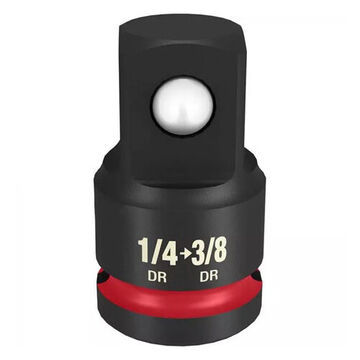 Adapter Impact Socket, Square, 1/4 To 3/8 In Drive, Black Chromium Molybdenum, 0.96 In Lg