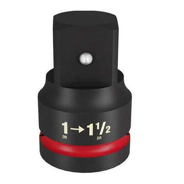 Adapter Impact Socket, Square, 1 To 1-1/2 In Drive, Black Phosphate Steel, 3-35/64 In Lg