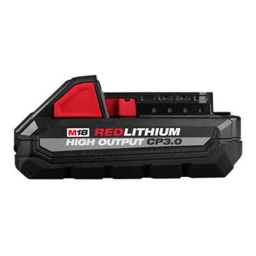 Battery High Output, Lithium-ion, 3.3 In Wd X 5.31 In Lg X 2.31 In Ht, 18 V, 3 Ah Capacity, 1/pack