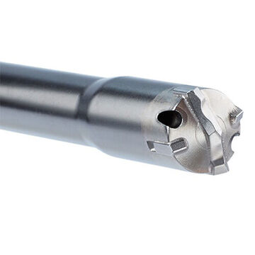 4-Cutter Vacuum Drill Bit, 9/16 in Dia x 14 in lg, Carbide, 10 mm Shank, 9-1/2 in dp Cut