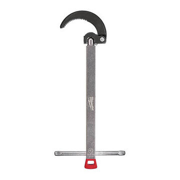 Adjustable Basin Wrench, Metal, Red/Silver, Ergonomic, 2.5 in Capacity, 14.9 in