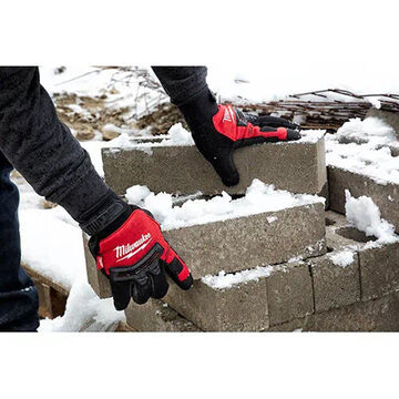Gloves Winter Demolition Work, Medium, Hook And Loop, 7.4 To 7.62 In Lg, Brushed Tricot Fiber