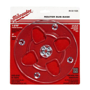 Sub Base Center Hole, Clear Polycarbonate, 6 In Dia