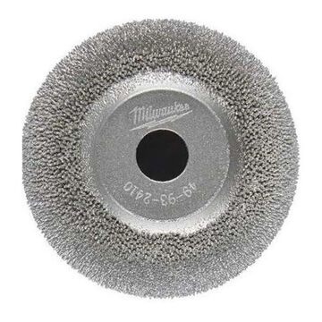 Buffing Wheel Flared Contour, 3/8 In Arbor, 2 In X 1 In Thk