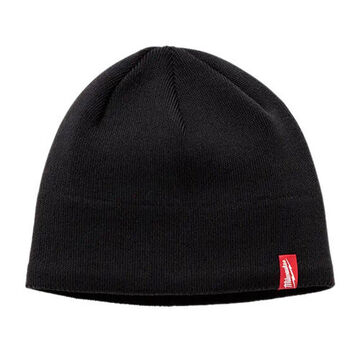 Fleece Lined Beanie Cap, Universal, Black Polyester