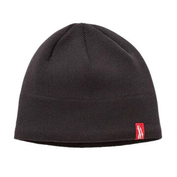 Fleece Lined Beanie Cap, Universal, Gray Polyester