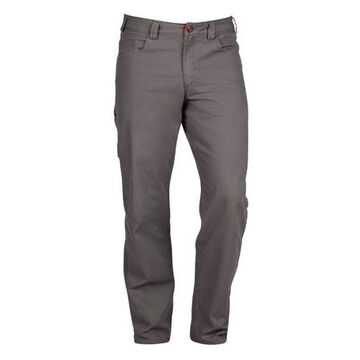 Heavy-Duty Flexible Work Pants, Men, 36 in Waist, Gray