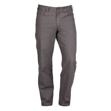 Work Pants Heavy-duty Flexible, Men, 36 In Waist, Gray
