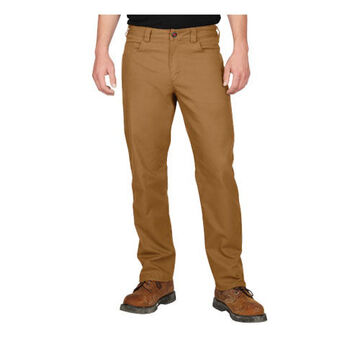 Heavy-Duty Flexible Work Pants, Men, 32 in Waist, Khaki