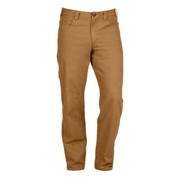 Heavy-Duty Flexible Work Pants, Men, 36 in Waist, Khaki