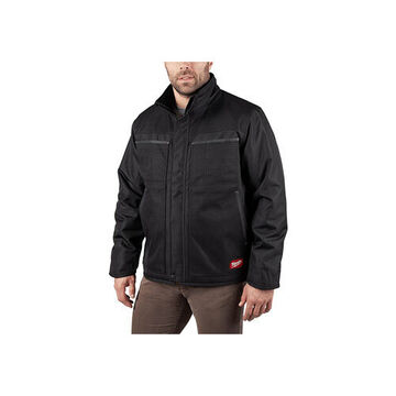 Traditional Jacket, Men, Medium, 1 in lg Sleeve, Black Polyester