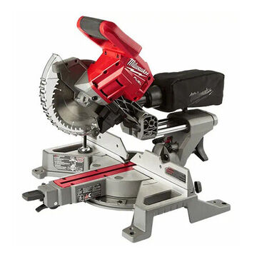 Miter Saw Kit Dual Bevel Sliding Compound, 29-13/14 In Lg, 7-1/4 In Dp Cut, 5/8 In Arbor, 18 Vdc
