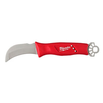 Knife Blunt Tip Lineman, Stainless Steel, Fixed/hawkbill, 1 In X 9-1/2 In