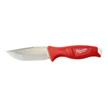 Full Tang Tradesman Fixed Blade Knife, Stainless Steel, 1/2 in x 9-1/2 in, Red