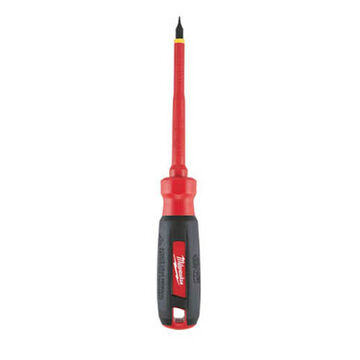 Insulated Electric Screwdriver, 3/16 in Point, Cabinet, Black, Red Steel, 1000 V, 8 in lg
