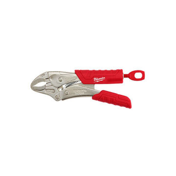 Plier Locking, 1-1/4 In Capacity, Curved, 0.88 In Lg Jaw, Alloy Steel Jaw, Chrome, 5 In Lg