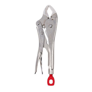 Locking Plier, 1-1/2 in Capacity, Curved, 0.36 in lg Jaw, Steel Jaw, Chrome, 7 in lg