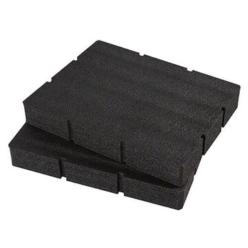 Foam Insert Customizable, Black, 13-1/4 In X 23-1/2 In X 1-3/4 In
