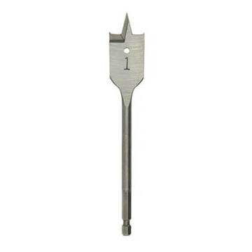 Heavy-Duty Flat Boring Bit, Right Hand, High Speed Steel, 3/4 in Dia x 6 in lg