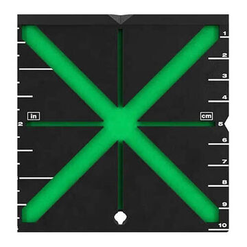 High Visibility Laser Target, Plastic, 4 in x 4 in x 1 in