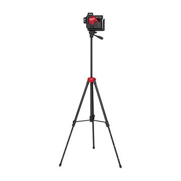 Adjustable Laser Tripod, Aluminum, 4-1/4 in x 4-1/2 in x 72 in