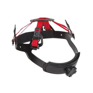 Suspension Replacement Hard Hat, Plastic, Black/red, 4-point