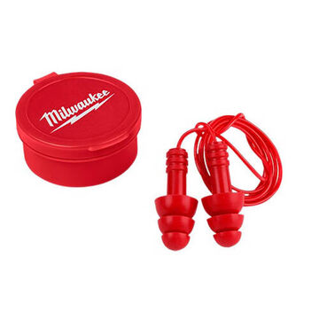 Bouchon d'oreille filaire réutilisable, 26 dB de bruit, universel, silicone rouge