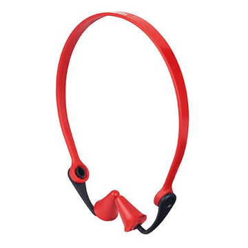 Reusable Banded Ear Plug, 25 dB Noise, Universal, Red Foam