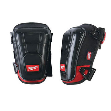 Hard Shell Knee Pad, 8 in wd x 7.5 in lg x 10 in ht, Black Foam