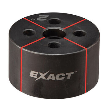 Round Knockout Die, 2-15/32 in, Black Steel, 2 in Hole