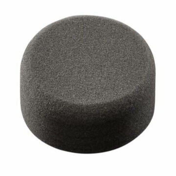 Finishing Pad, Foam, Black, 3 in Dia, 1-1/4 in thk