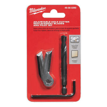 Hole Cutter Kit Adjustable, 1 In Dia, 4 Pieces