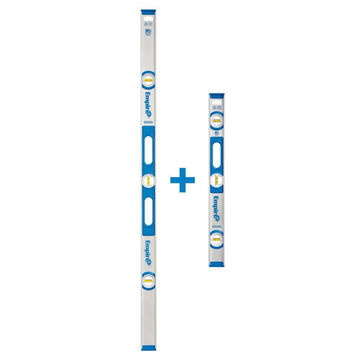 Level Measuring I-beam, 0.0005 In Accuracy, Blue Aluminum, 1 In Wd X 48 In Lg X 2.25 In Ht