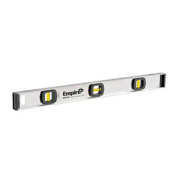 Level Flat Tradesman I-beam, 0.001 In Accuracy, Black Aluminum, 2 1/4 In Wd X 24 In Lg