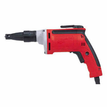 Drywall Screwdriver, Corded, Plastic, Pistol Grip, 120 VAC, 6.5 A, 4000 rpm, 1/4 in Drive, 1/4 in Chuck, 12-1/8 in
