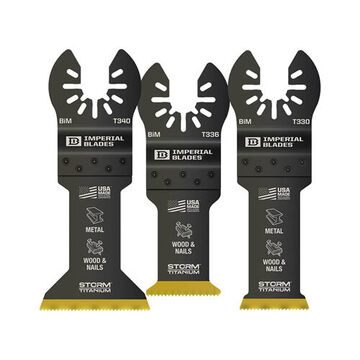 Blade Set Multi-tool, 1.125 In, Titanium, 3/pack