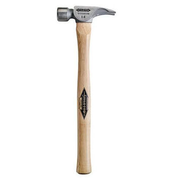 Milled Face Hammer, Tan Titanium Head, 1.5 in Dia x 18 in lg