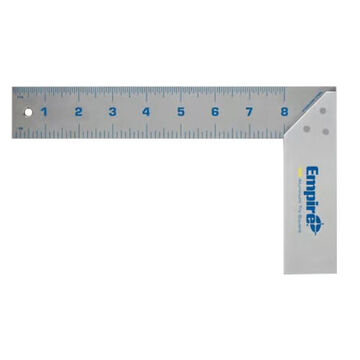 Try Square Heavy-duty, Stainless Steel, 8 In Lg, 1/16 In Graduation, 5 In Wd, Silver