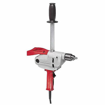 Compact Grounded Drill, Metal, 650 rpm, 1/2 in Chuck, 612 in-lb, 120 VAC, 7 A
