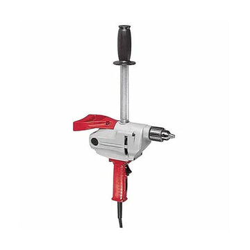 Compact Grounded Drill, Metal/Plastic, 450 rpm, 1/2 in Chuck, 120 VAC, 7 A
