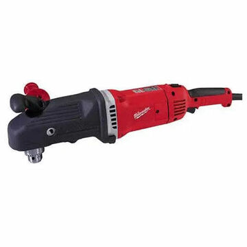 Corded Right Angle Drill, 1/2 in Keyed Chuck, 450/1750 rpm, 120 V