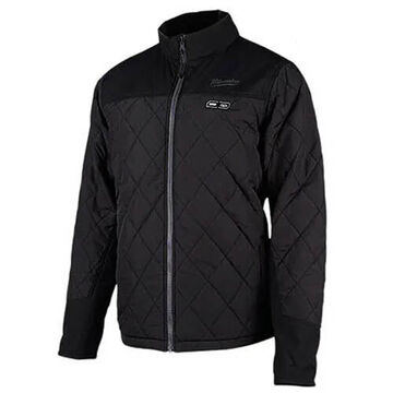 Heated, Lightweight Insulation Jacket, Men, Medium, 100% Polyester, Black